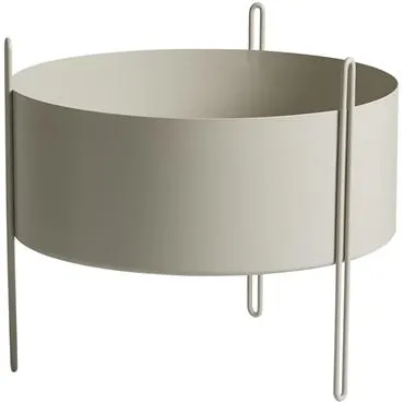 Woud Pidestall Potteplante Mellem Grå